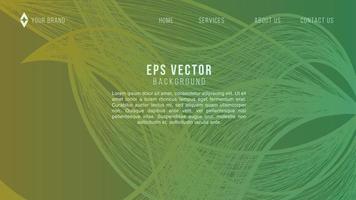 Abstract Wavy Lines Background with Vibrant Green Yellow Color Gradient for Website Landing Page vector