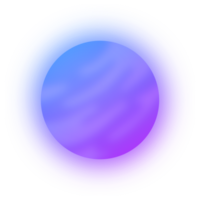 Shiny Blue Purple Glowing Star Planet Illustration Science Cosmos Colorful Gradient png