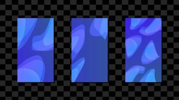 Geometrical blue monochromatic background in minimal style potrait vector
