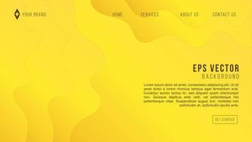 Abstract Background minimalism with yellow papercut layer vector