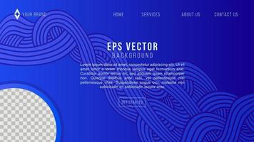 Abstract doodle blue color background for website page. Dynamic shapes composition. Vector web illustration