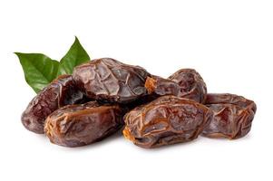 Date palm isolated on white background is a staple food of the Middle East and the Indus Valley. photo