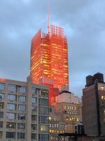 Aerial view of midtown Manhattan at sunset in New York City, 2022 photo