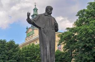 Monument of Taras Shevchenko, Lviv, Ukraine, 2021 photo