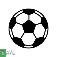 icono de balón de fútbol. estilo plano sencillo. fútbol, bola redonda negra, patrón de pentágono, círculo, hexágono, concepto deportivo. ilustración vectorial aislado sobre fondo blanco. eps 10. vector