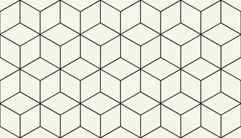 Cube, hexagon pattern background. Seamless geometric pattern. Vector tile, line wallpaper. Cubic hexagon texture. Rhombus mesh background. EPS 10.