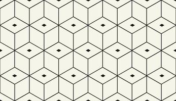 Cube, hexagon pattern background. Seamless geometric pattern. Vector tile, line wallpaper. Cubic hexagon texture. Rhombus mesh background. EPS 10.