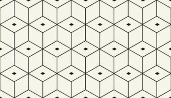 Cube, hexagon pattern background. Seamless geometric pattern. Vector tile, line wallpaper. Cubic hexagon texture. Rhombus mesh background. EPS 10.