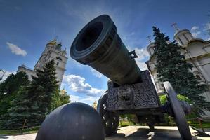 View of Tsar Cannon in Moscow Kremlin. Moscow Kremlin is a popular touristic landmark. UNESCO World Heritage Site. photo