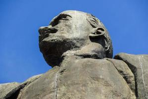 Moscow square in Saint-Petersburg with a monument to Lenin, the main revolutionary Russia, 2022 photo