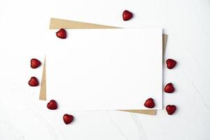 Mockup for a letter or a wedding invitation photo