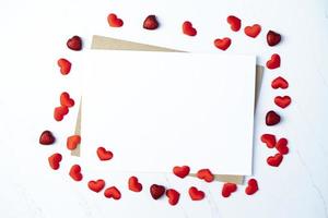 Mockup for a letter or a wedding invitation photo