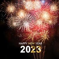 Happy New Year Background. Start to 2023. 3D illustration photo