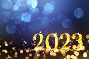 Happy New Year Background. Start to 2023. 3D illustration photo