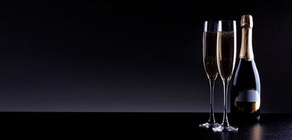 Fondo de celebración de nochevieja con champán
