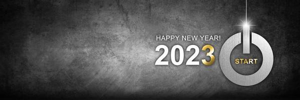 Happy New Year Background. Start to 2023. 3D illustration photo