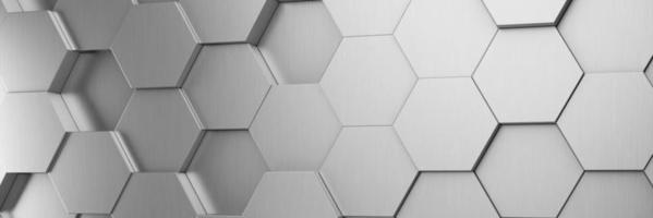 Futuristic and technological hexagonal background. 3d rendering photo