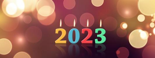 Happy New Year Background. Start to 2023. 3D illustration photo