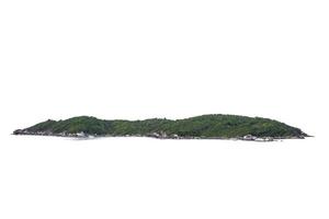 isla natural tropical, colina, montaña aislada en fondo blanco foto