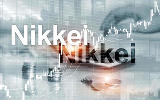 el índice promedio de acciones nikkei 225. concepto económico empresarial financiero foto