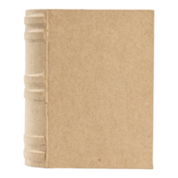 livre debout avec photo de couverture en papier kraft isoler. maquette de la couverture du livre png