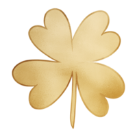 trèfle à quatre feuilles d'or png