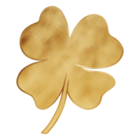 trèfle à quatre feuilles doré png