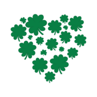 Green Clover Heart png