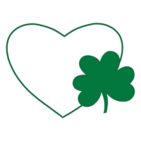 Heart With Clover Leaf png