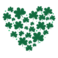 coração trevo verde png