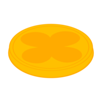 Gold Four Leaf Clover Coin png