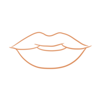 labios carnosos delineados png