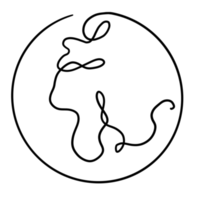 Globe Line Art png