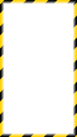 Gelber Rahmen mit Warnband png