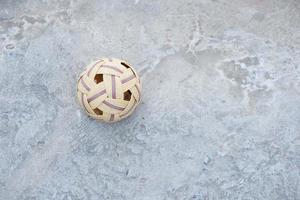 Sepak takraw ball on the ground photo