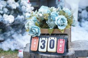 Roses on the table for Valentine's Day photo