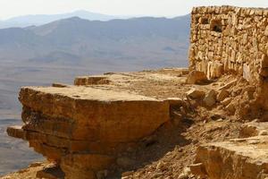 Ramon Crater is an erosion crater in the Negev Desert in southern Israel. photo