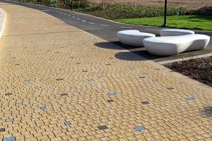 Road for pedestrians in a city park in northern Israel. photo