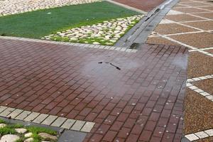 Road for pedestrians in a city park in northern Israel. photo