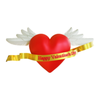 3d San Valentino giorno manifesto illustrazione png