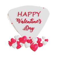 illustration de l'affiche de la saint valentin 3d png