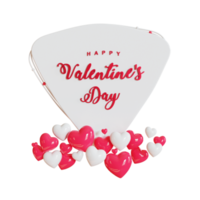 3D-Valentinstag-Plakatillustration png