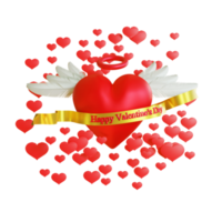 3d valentine's day poster illustration png