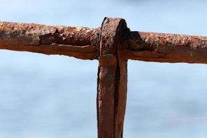 Texture of old and rusty iron. photo