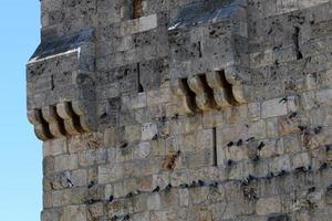 Wall of an ancient fortress in northern Israel. photo