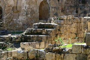 Wall of an ancient fortress in northern Israel. photo