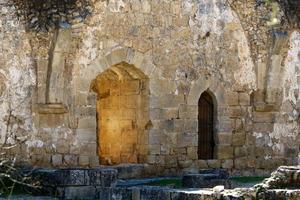 Wall of an ancient fortress in northern Israel. photo