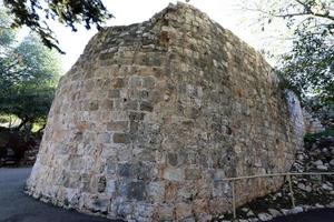 Wall of an ancient fortress in northern Israel. photo