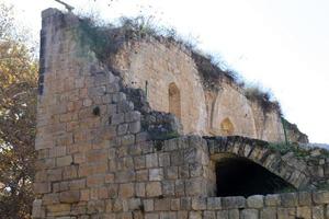 Wall of an ancient fortress in northern Israel. photo