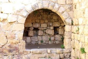 Wall of an ancient fortress in northern Israel. photo